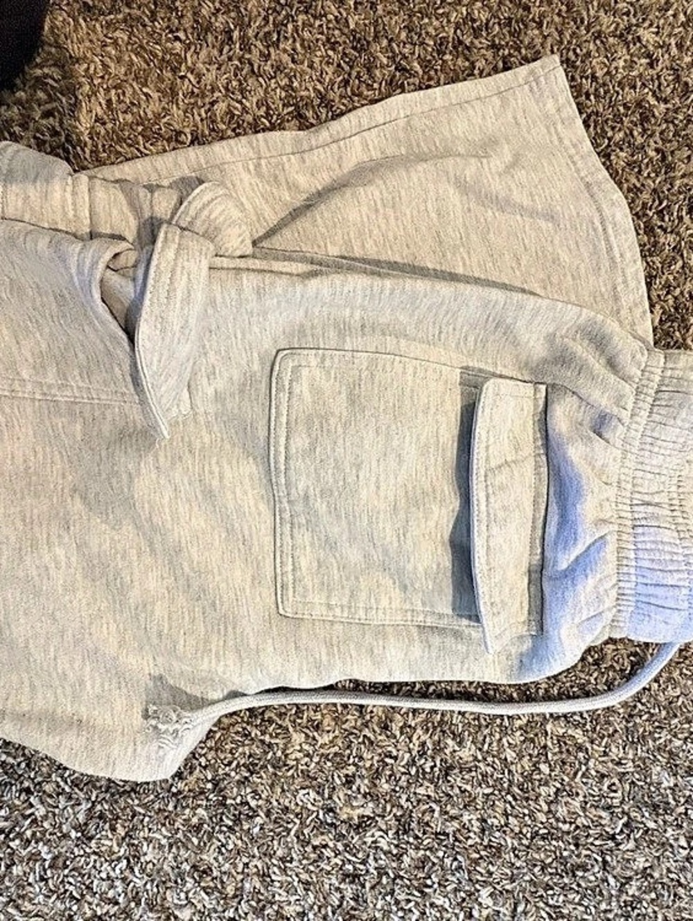 GARAGE Cargo Sweatpants Gray Jogger Pants Medium